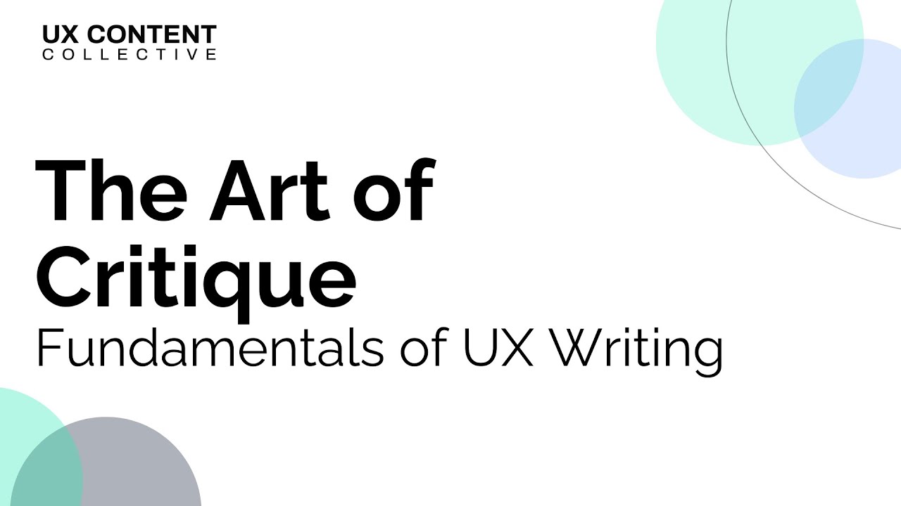 Unit 6.3 The Art of Critique