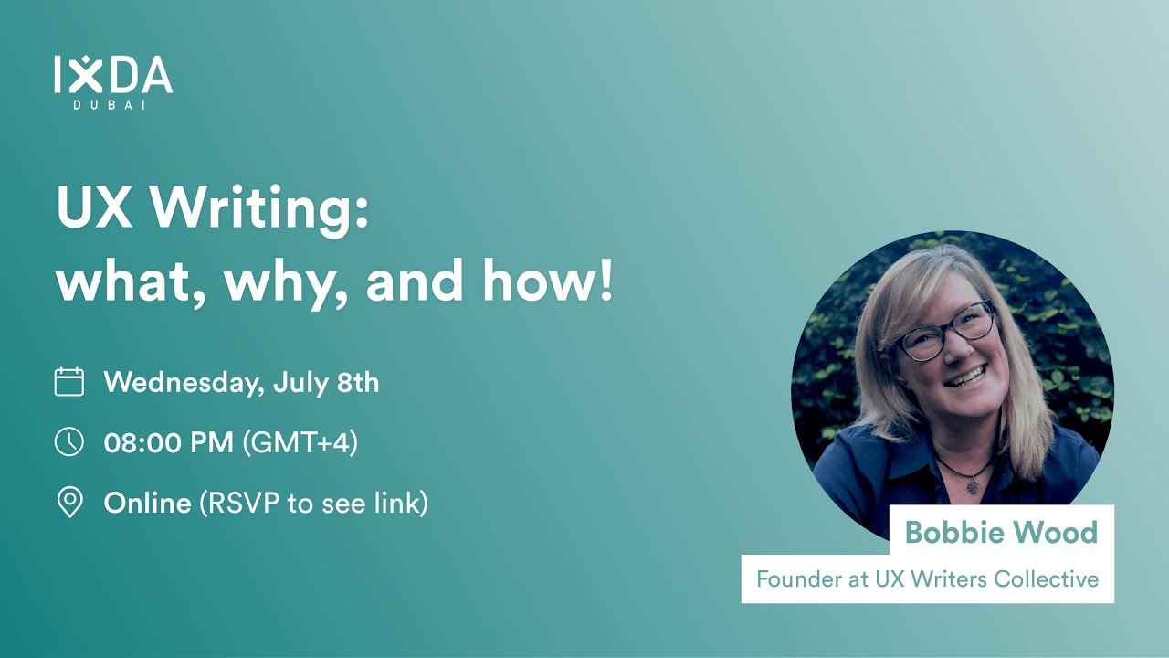 UX Writing: What, why, and how (with Bobbie Wood)