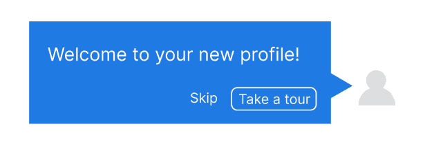 This pop-up lets users opt into a product tour or skip it, depending on their needs.