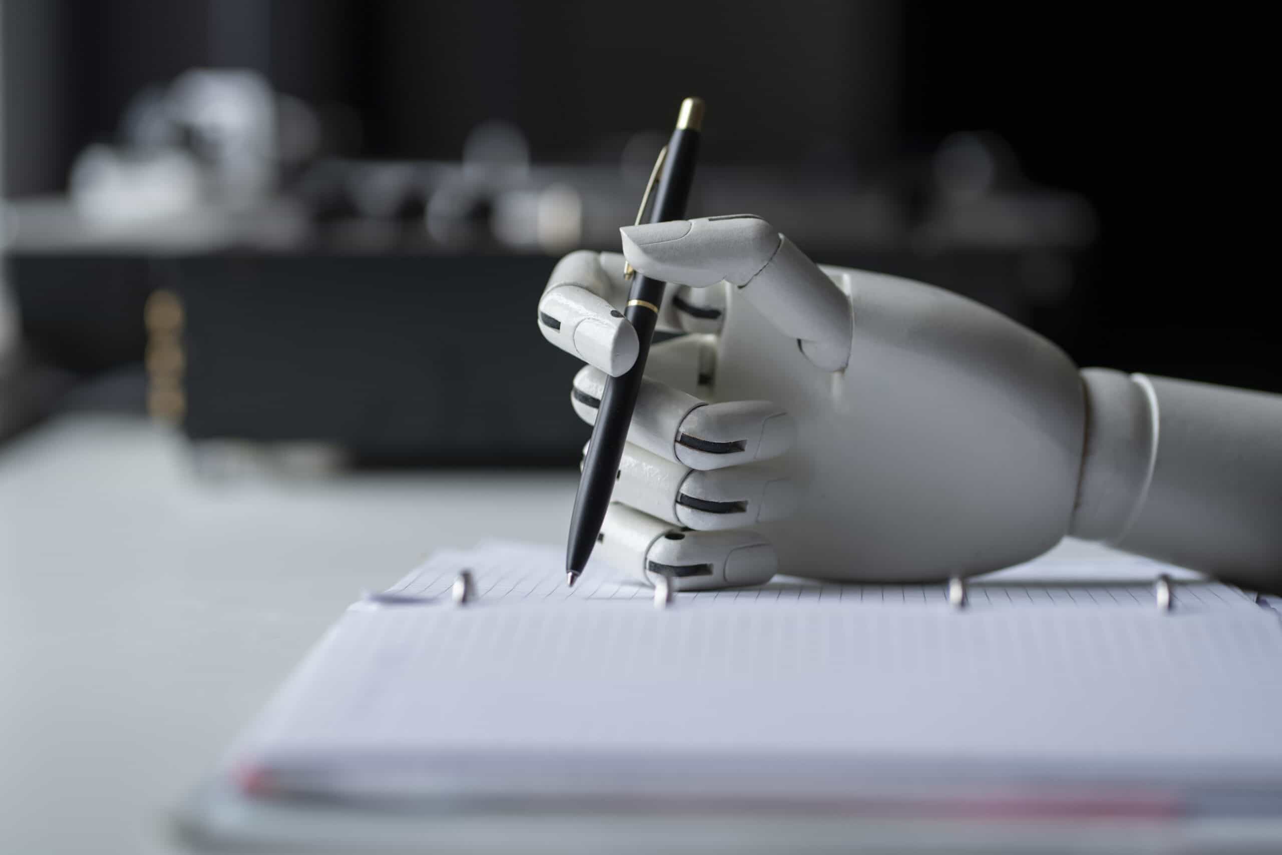 Robot writing with a pen