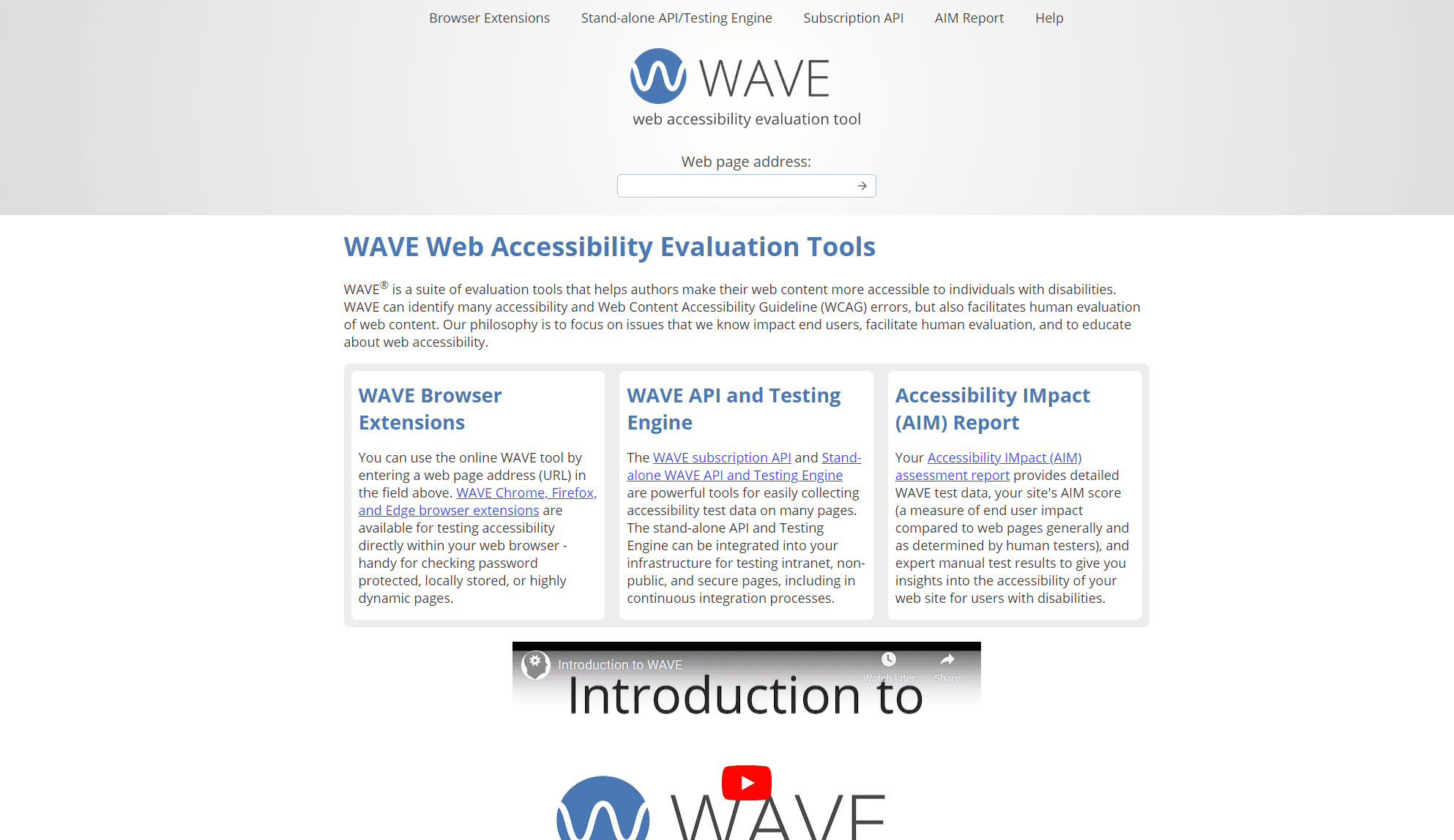 WAVE Accessibility Checker.