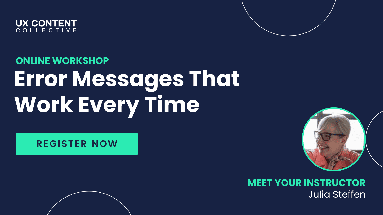 course: Writing Effective Error Messages | UX Content Collective
