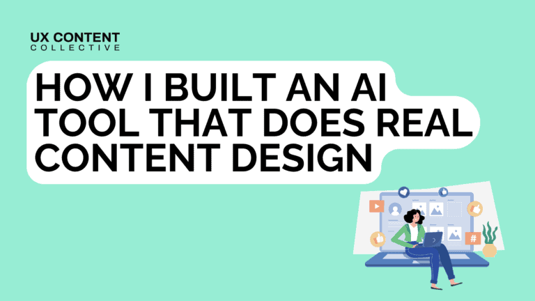 How I built an AI tool that does real content design