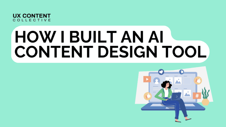 How I built an AI content design tool
