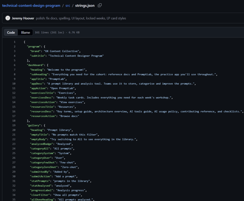Technical content design repo