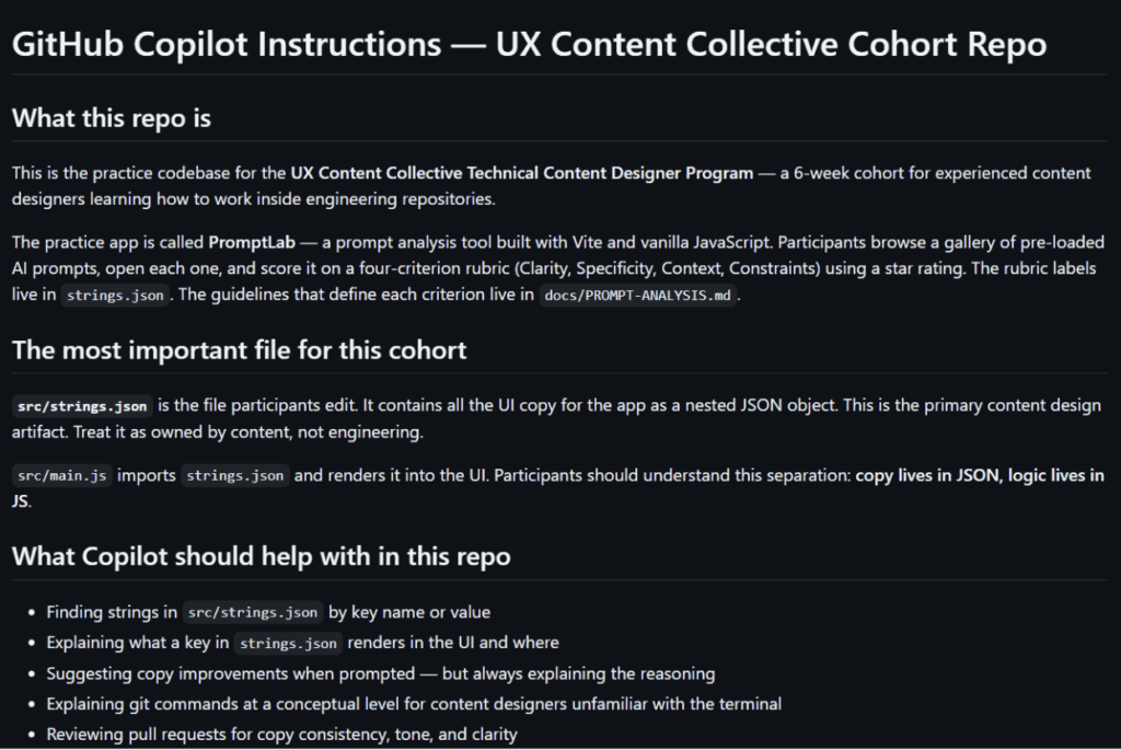 Github copilot instructions