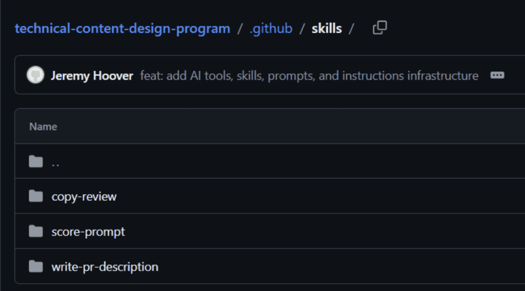 Technical Content Design Program .skills