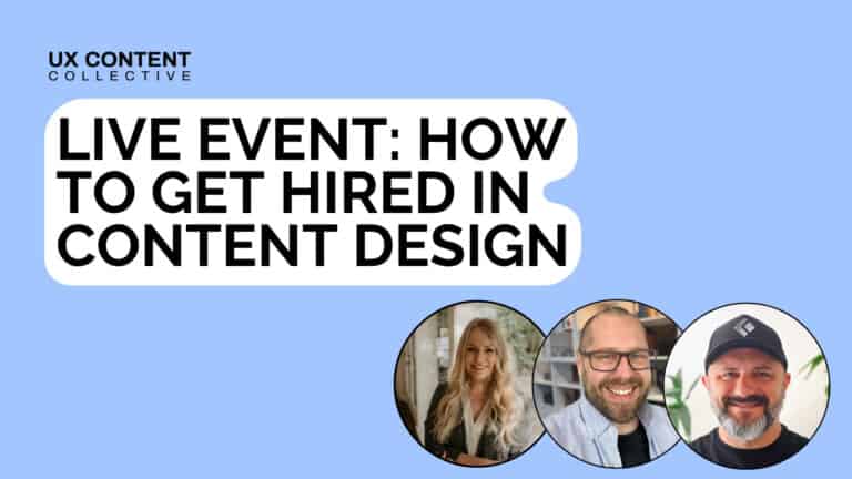 Get hired: job hunting and portfolio advice for content designers
