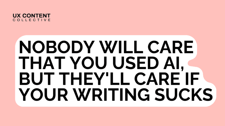 Nobody will care that you used AI, but they’ll care if your writing sucks